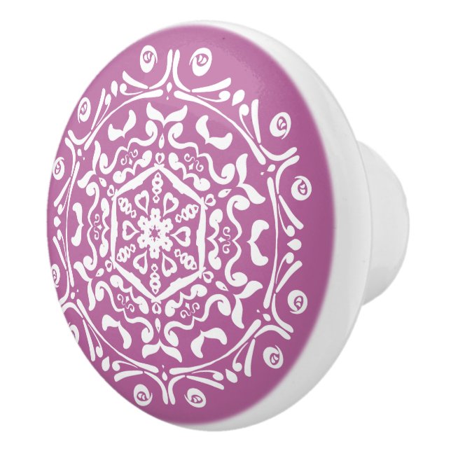Clover Mandala Ceramic Knob (Right)
