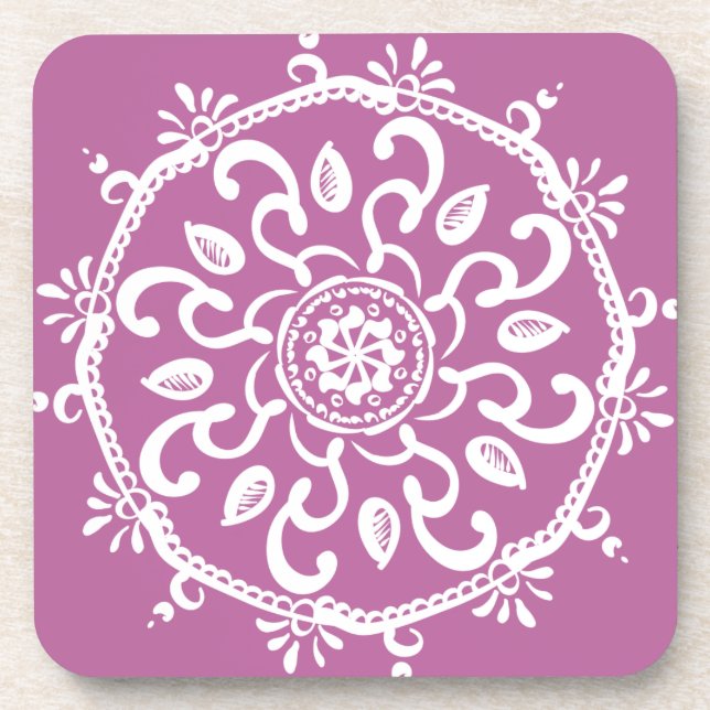 Clover Mandala Coaster (Front)