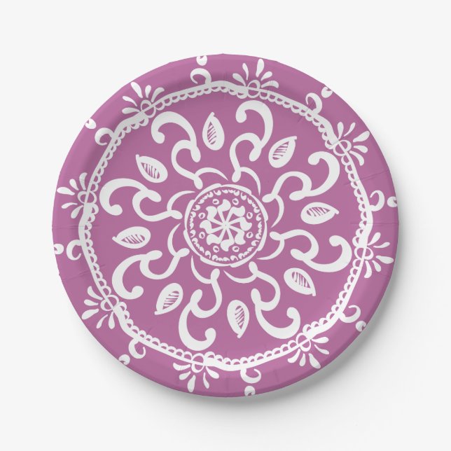 Clover Mandala Paper Plate (Front)