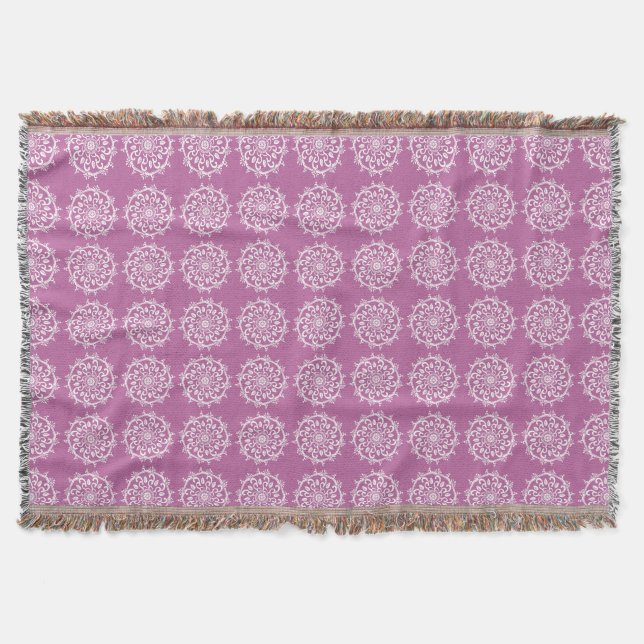 Clover Mandala Throw Blanket (Front)