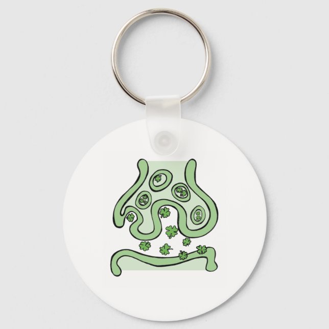 Clover Neurotransmitters Key Ring (Front)