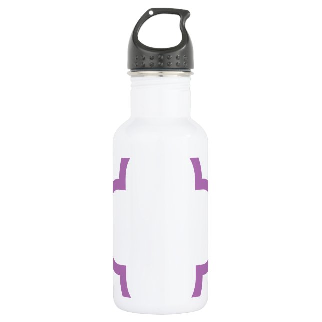 Clover Pattern 1 Radiant Orchid 532 Ml Water Bottle (Front)