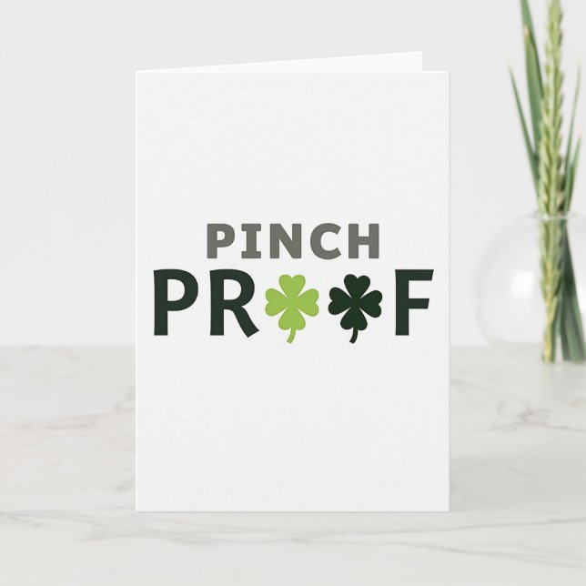 Clover Proof Green St Patricks Card (Front)
