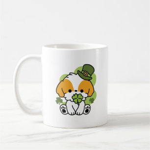 Clover Pup Love – St. Patrick's Day Dog Design Coffee Mug