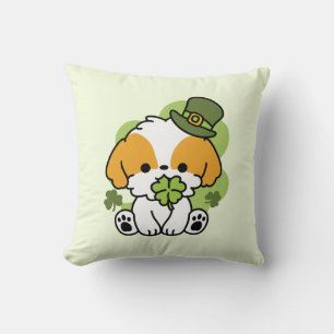 Clover Pup Love – St. Patrick's Day Dog Design Cushion