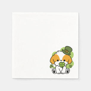 Clover Pup Love – St. Patrick's Day Dog Design Napkin