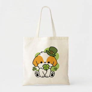 Clover Pup Love – St. Patrick's Day Dog Design Tote Bag