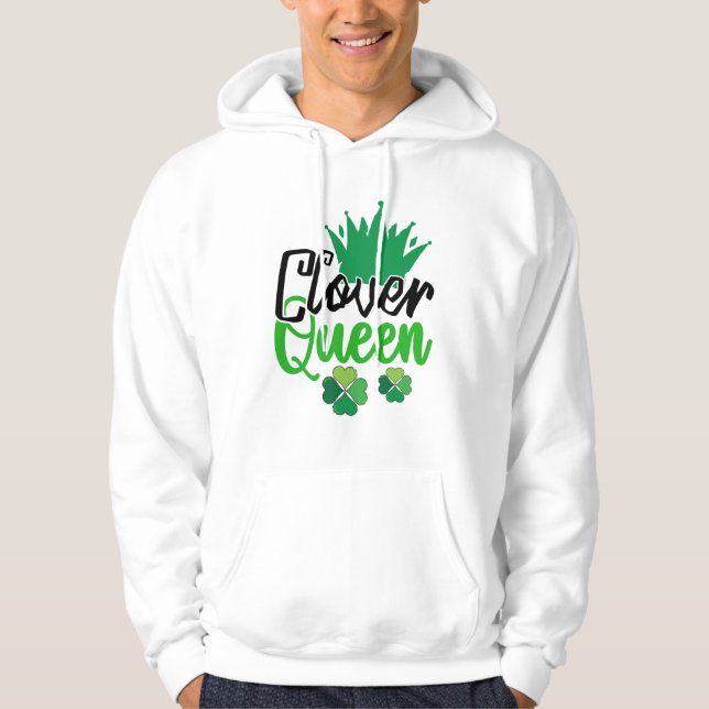 Clover Queen St Patrick’s Day Design-61105 Hoodie (Front)