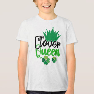 Clover Queen St Patrick’s Day Design-61105 Hoodie Tri-Blend Shirt