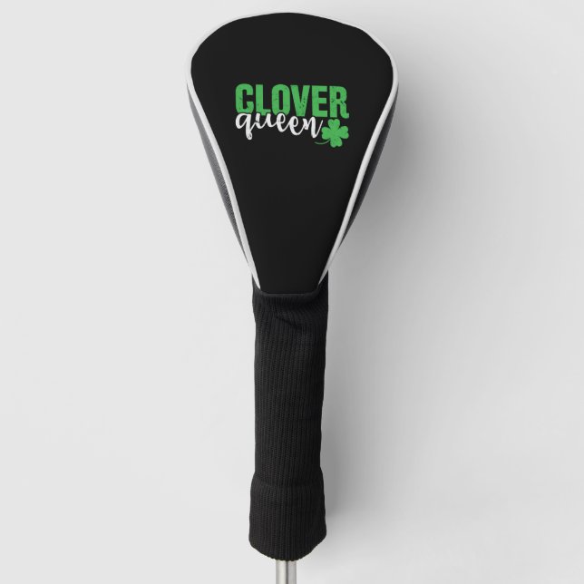Clover Queen St. Patricks Day Golf Head Cover (Front)