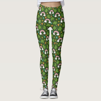 Clover Rainbow St. Patrick’s Day Pattern Leggings