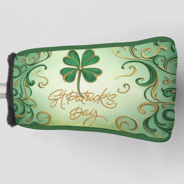 Clover Saint Patrick's Day Golf Head Cover (Front)