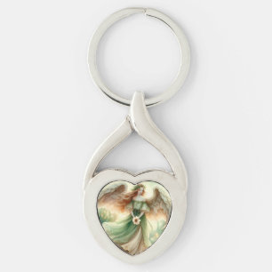 Clover Serenity Angel Key Ring
