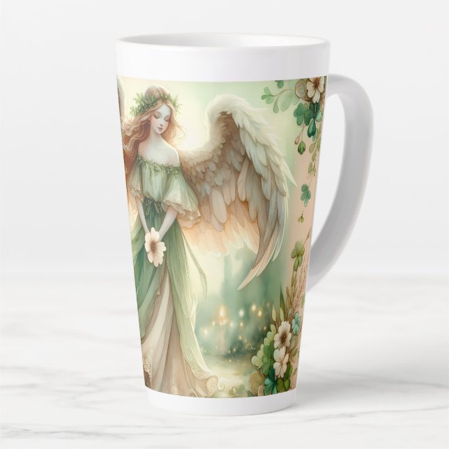 Clover Serenity Angel Latte Mug (Right Angle)