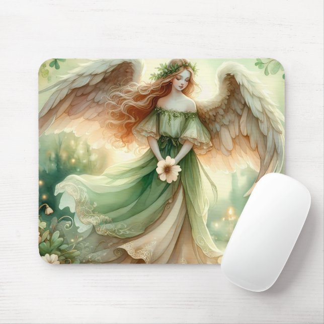 Clover Serenity Angel Mouse Mat (With Mouse)