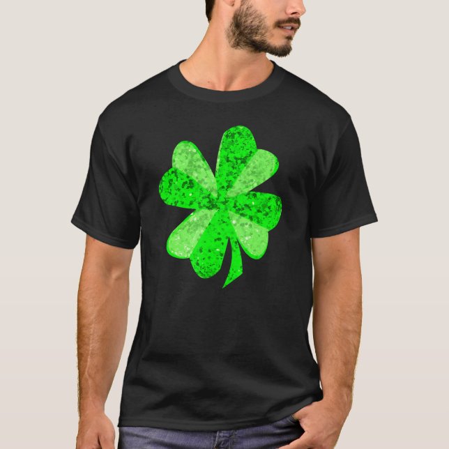 Clover Shamrock Funny St Saint Patrick's Day T-Shirt (Front)