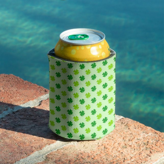 Clover Shamrock Irish Green Personalised Beer Can Cooler (In Situ Pool)
