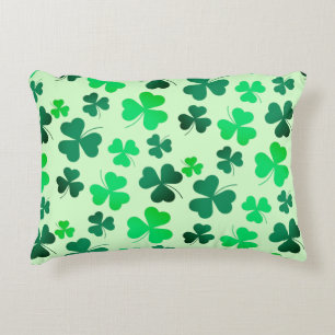 Clover Shamrock Irish Green Spring St Patricks Day Decorative Cushion
