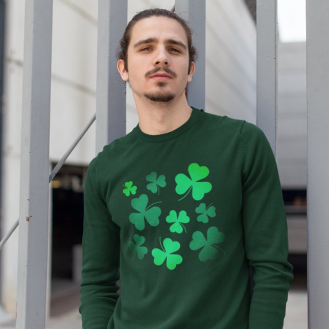 Clover Shamrock Irish Green Spring St Patricks Day Sweatshirt (Creator Uploaded)