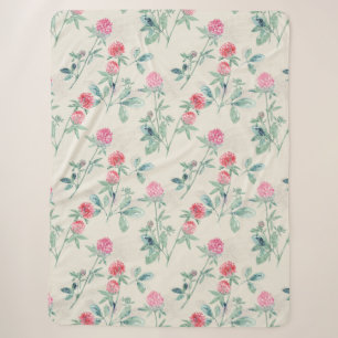 Clover, shamrock on beige. sherpa blanket