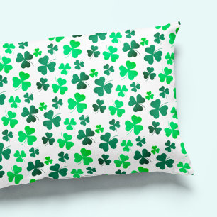 Clover Shamrock Pattern Modern Elegant Green Pillowcase