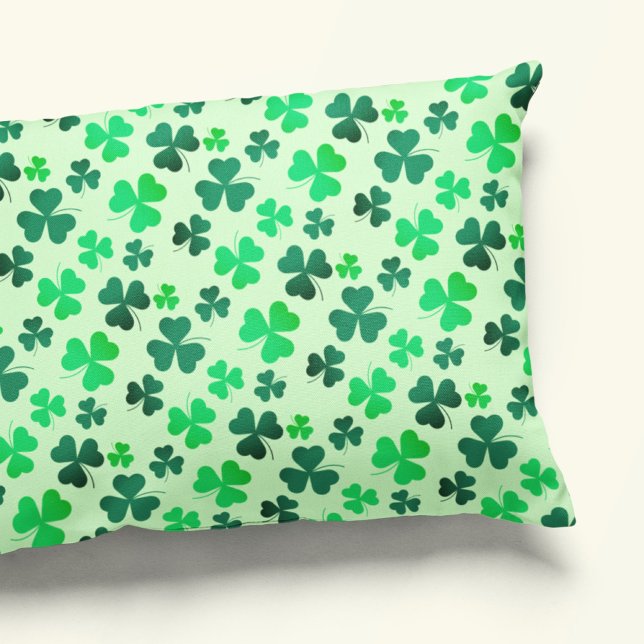 Clover Shamrock Pattern Modern Elegant Green Pillowcase (Creator Uploaded)