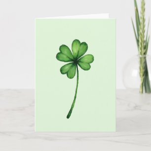 Clover Watercolor Pattern Card