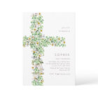 Clover wildflower cross the Baptism Christening