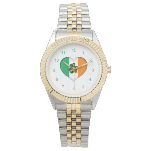 Clover with Irish Heart Shamrock Watch