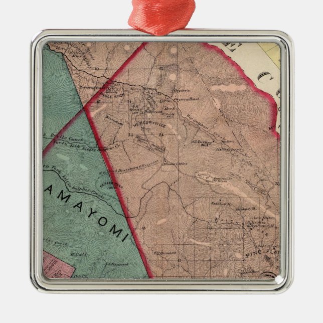 Cloverdale, Washington, Mendocino Metal Tree Decoration (Front)