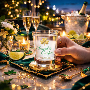 Clovered & Carefree Emerald & Gold Shot Glass