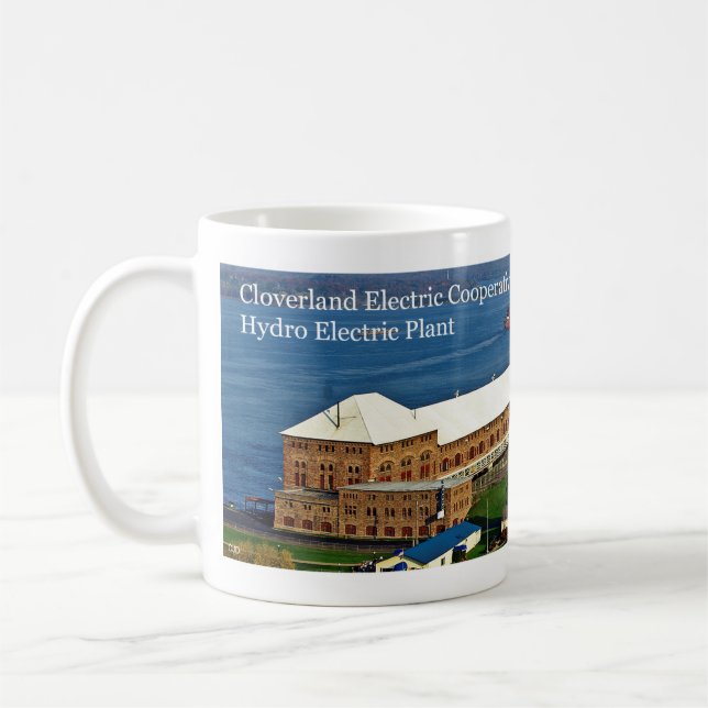 Cloverland Hydro plant mug (Left)