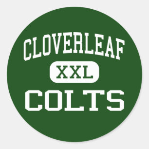 Cloverleaf - Colts - High School - Medina Ohio Classic Round Sticker