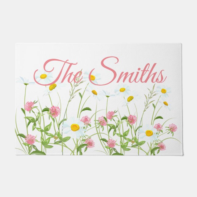 Clovers & Daisies Doormat (Front)