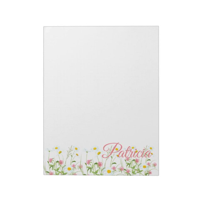 Clovers & Daisies Notepad (Rotated)