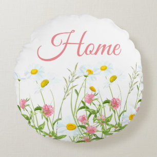 Clovers & Daisies Round Cushion