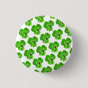 Clovers Dew Drops 3 Cm Round Badge