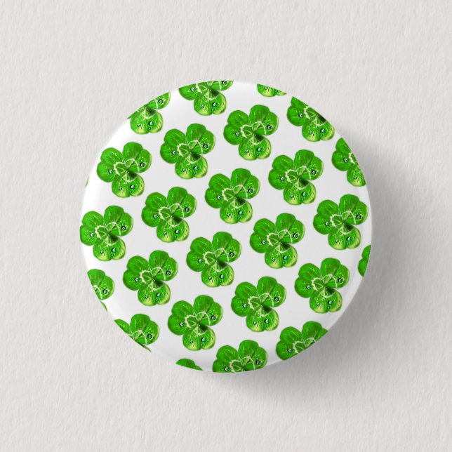 Clovers Dew Drops 3 Cm Round Badge (Front)