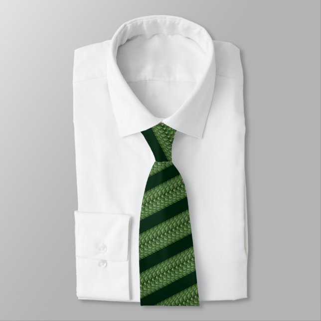 Clovers Green Neck Tie (Tied)