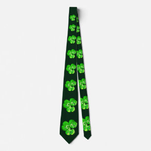 Clovers Neck Tie - Custom Colours - Dark Green