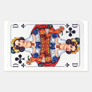 Clovers Queen Playing Cards Stickers
