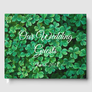 Cloversat wedding and reception guest book