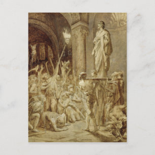 Clovis Carried on his Shield Postcard
