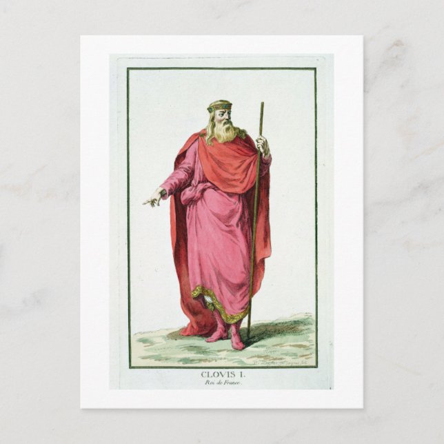 Clovis I (481-511) King of the Salian Franks from Postcard (Front)