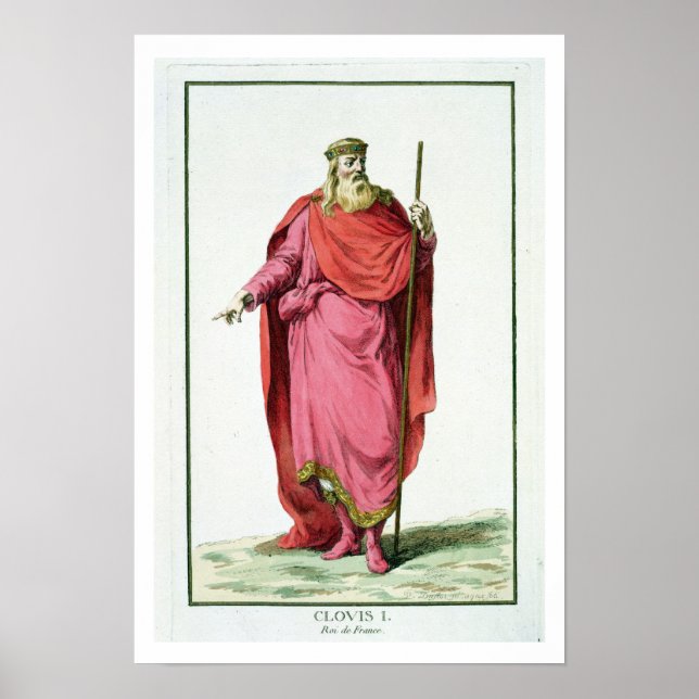 Clovis I (481-511) King of the Salian Franks from Poster (Front)