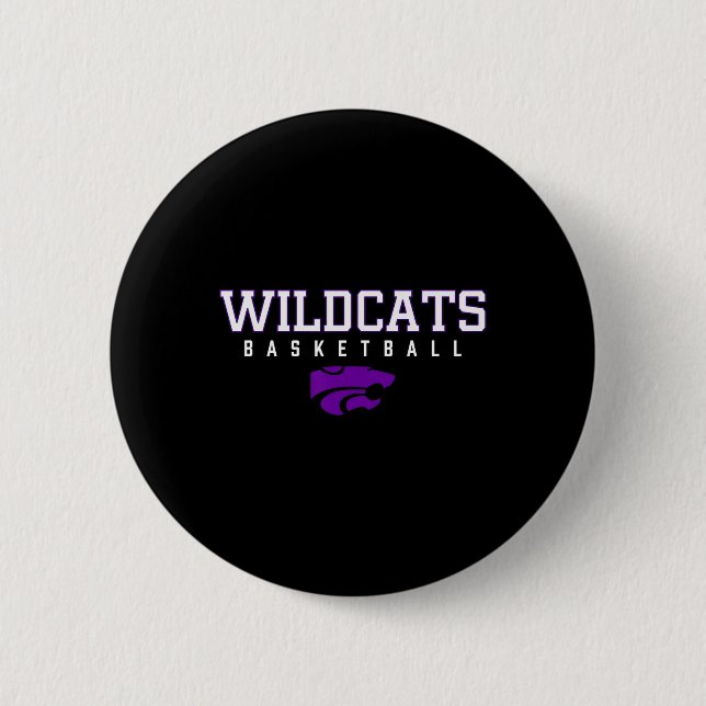 Clovis Wildcats Logo Sketll Hs  6 Cm Round Badge (Front)