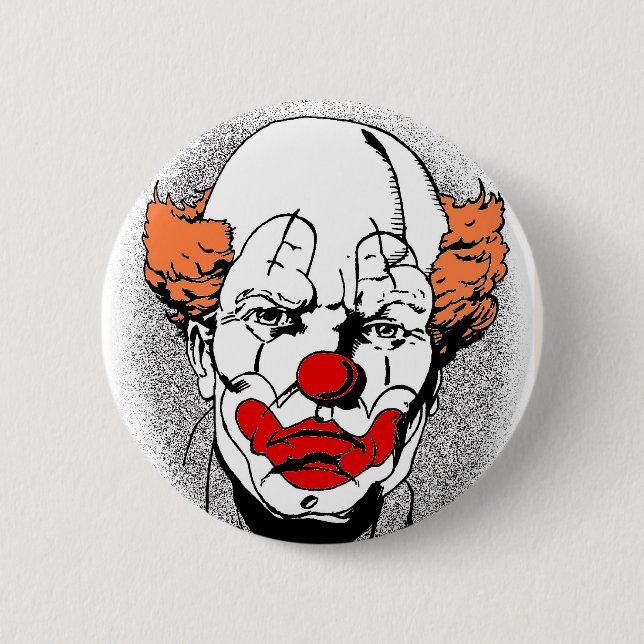 Clown 6 Cm Round Badge (Front)