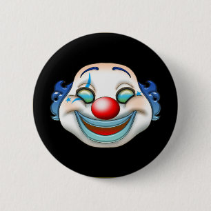 clown 6 cm round badge