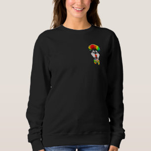 Clown Alaskan Malamute Circus Dog Pocket Sweatshirt