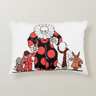 clown and friends take their bow decorative cushion